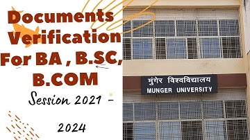 B.A/B.SC/B.COM | NEW NOTICE | MUNGER UNIVERSITY | SESSION 2021-24 | NILESH KUMAR