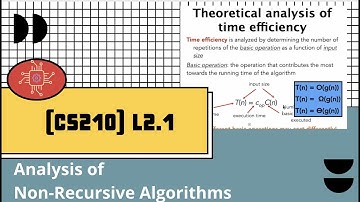 L2.1 Analysis of Non-Recursive Algorithms