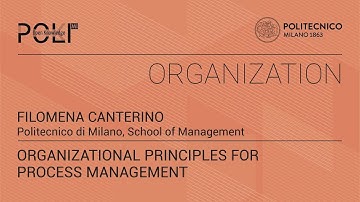 Organizational principles for process management (Filomena Canterino)