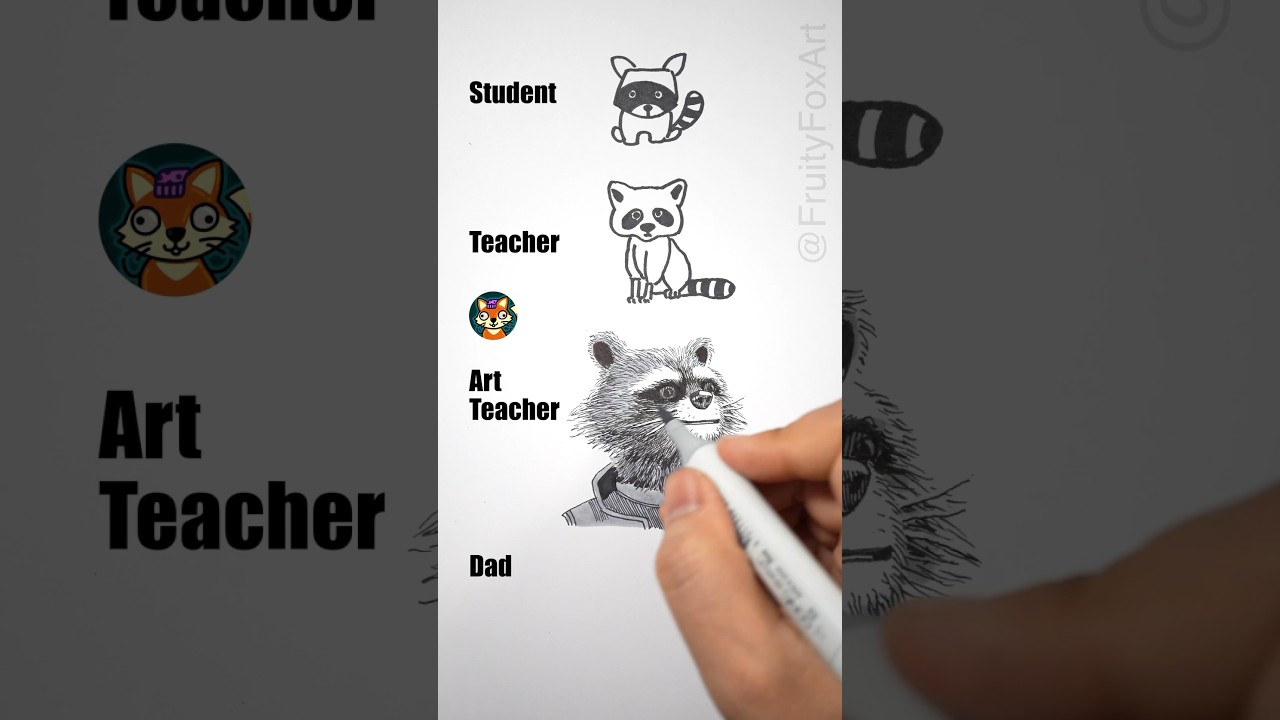 Daddy vs Artist how to draw Rocket Raccoon. Who will win?