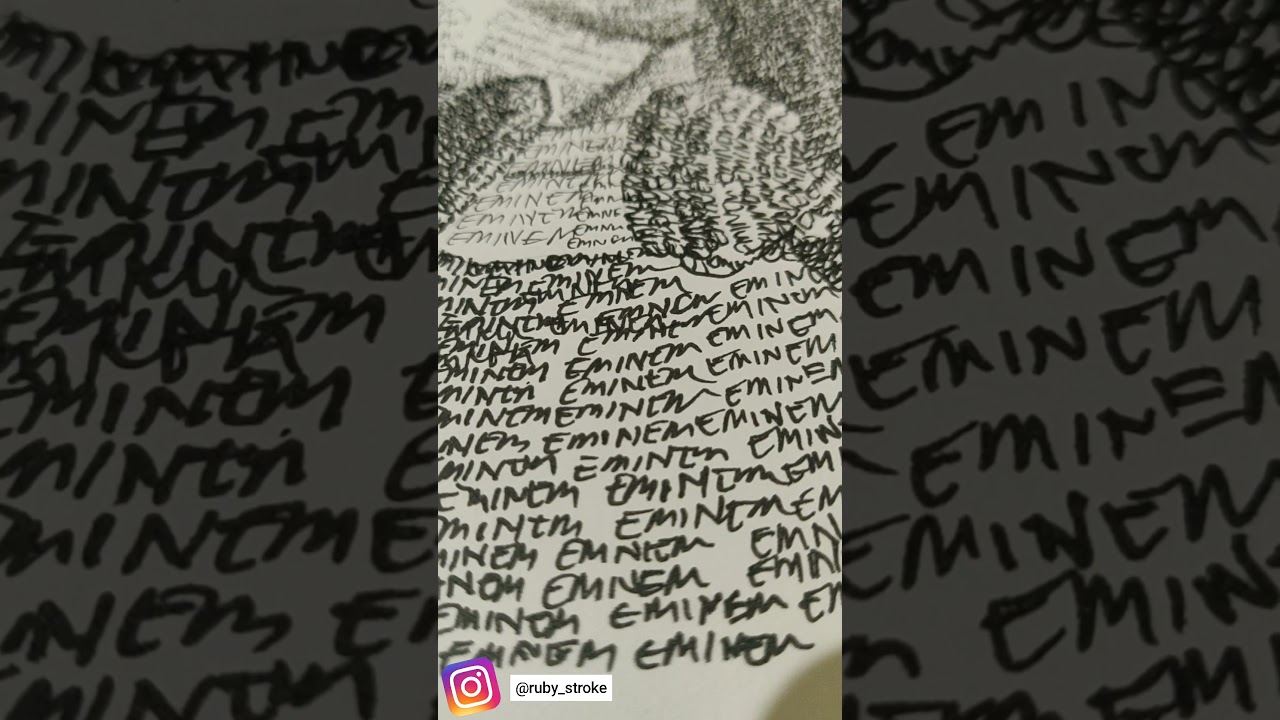 Typography Portrait of Eminem
