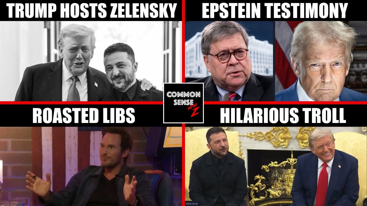 Trump Hosts Zelensky, Barr Clears Trump in Epstein Case?, Pratt Roasts Haters, Trump Trolls on 2028