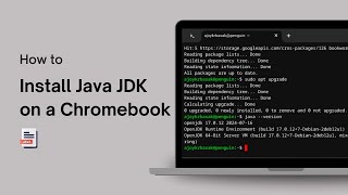 How to Install Java JDK on a Chromebook