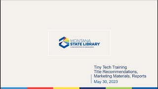 Tiny Tech Training: Recommending titles / Marketing Materials / Reports in Marketplace