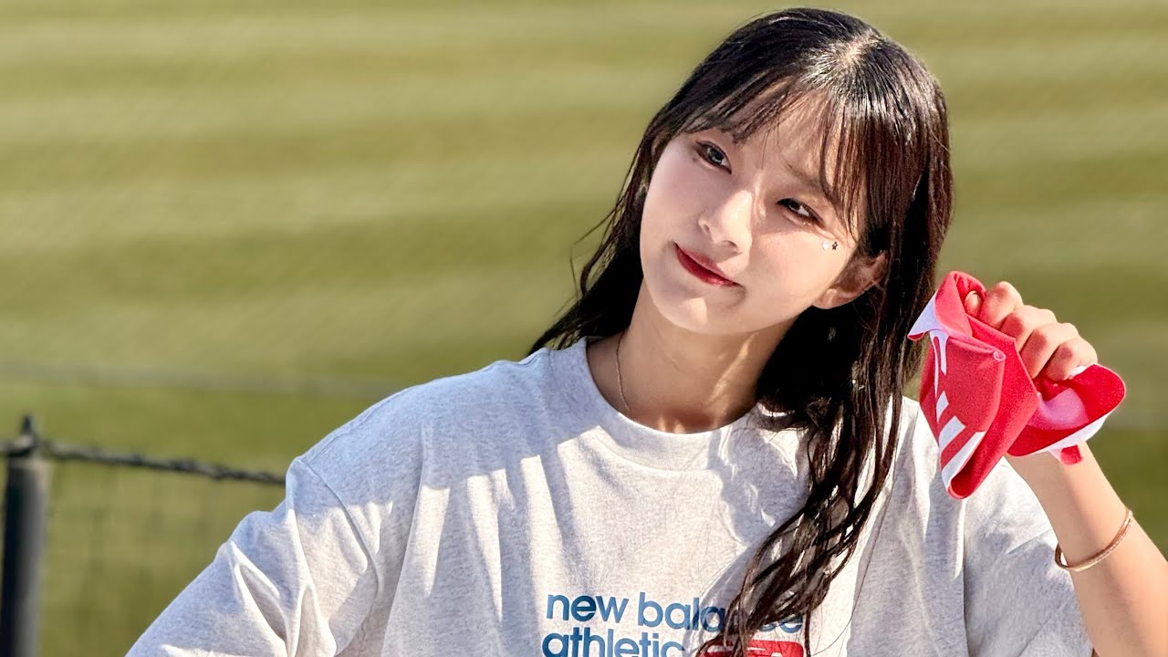 청순한 매력의 KT 위즈 김진아 치어리더 응원 풀영상