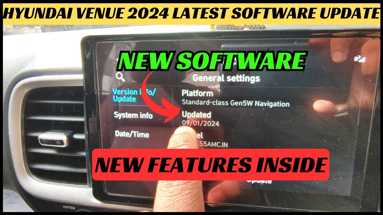 2024 Latest Software Update for Hyundai Venue Facelift | New Features ...