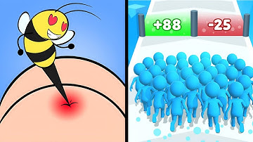 Help Me Tricky Puzzle Vs Count Master 🐝👾🔮👥 Max All Levels Android iOS Gameplay Ep 107