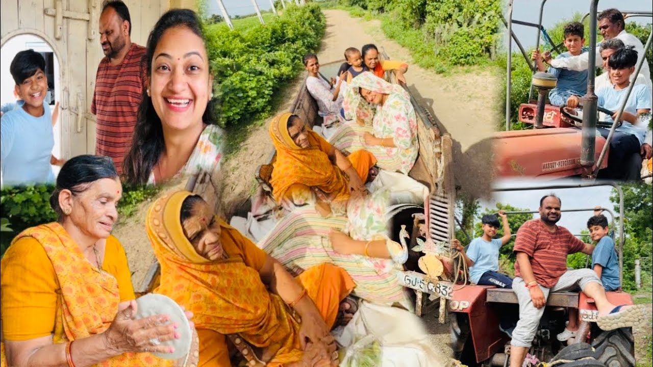 Bachho ne baa dada ka pyar dekha!Shivu ne tractor chalaya!3 saal pahle plant ki mango tree dekhi!