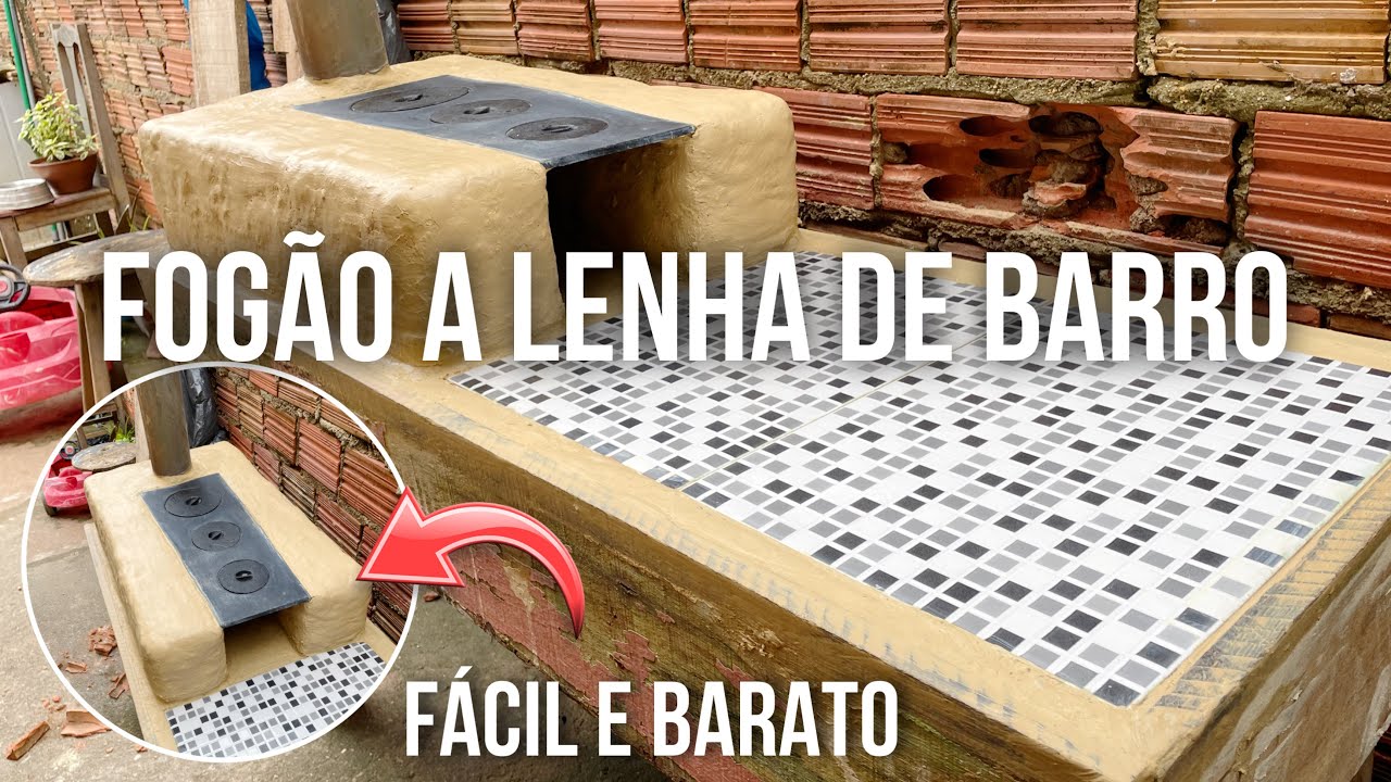 Fiz meu fogão de barro sozinha, muito simples e barato. - YouTube