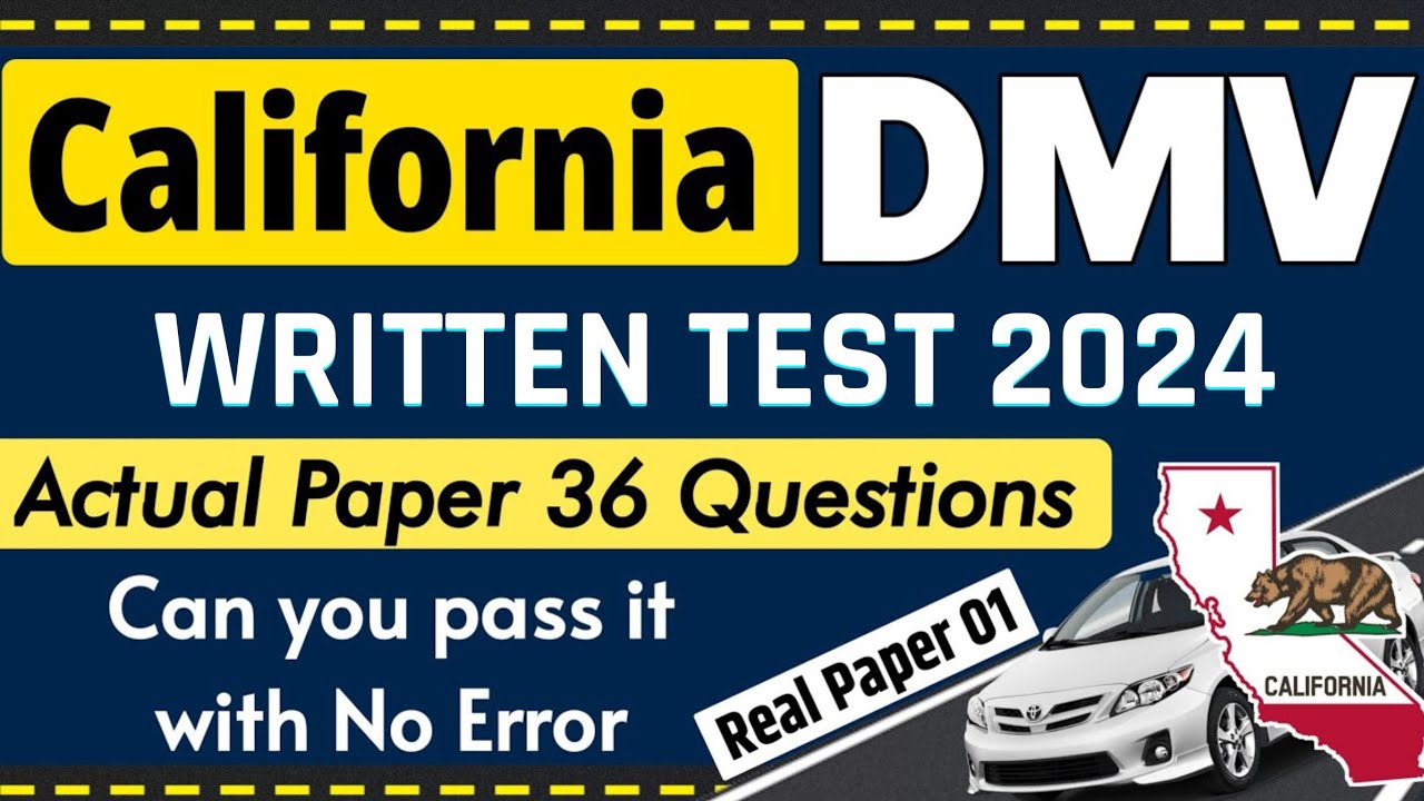 California DMV Senior Written Test 2024 California DMV Practice Test