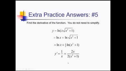 Derivative Extra Practice: Problem Set #3