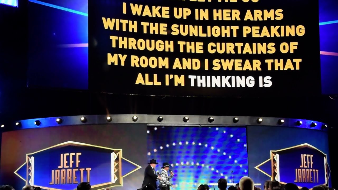 2018-04-06C WWE Hall Of Fame Double J Jeff Jarrett & The Roadie (The Road Dogg) Sing My Baby Tonight