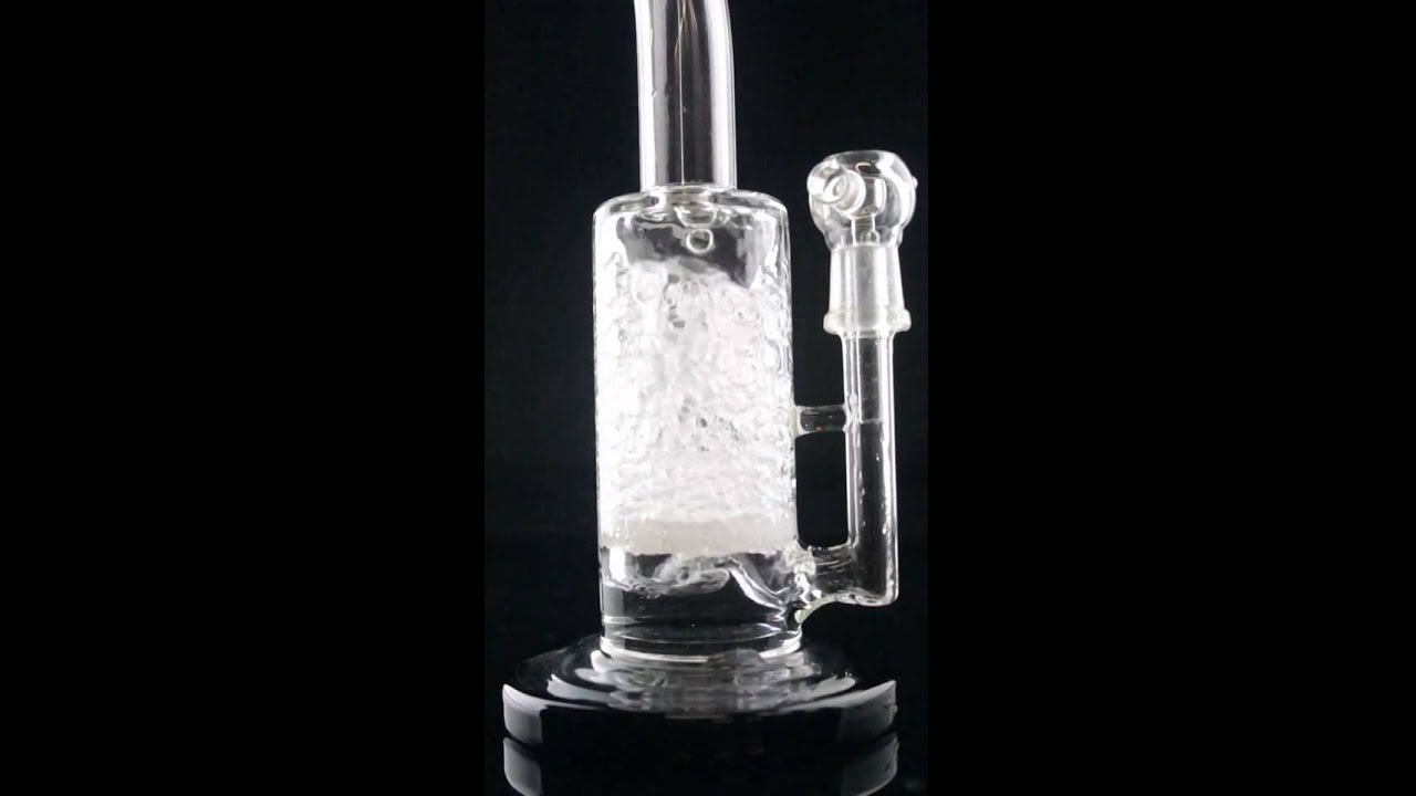 Premium Black Lip Wrapped Fritted Disc Perc Oil Rig