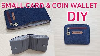 DIY Small card and coin wallet/How to make a small wallet/Small purse/카드&동전지갑 만들기/손지갑