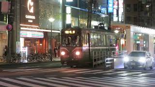 札幌市電Ｍ100形 西4丁目停留場発車 Sapporo Streetcar Type M100 Tramcar