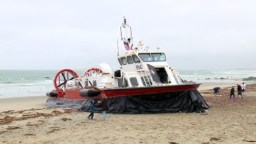 Hovercraft makes unexpected landing on New Hampshire beach