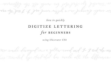 Digitize Hand Lettering in Illustrator