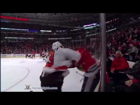 Daniel Carcillo vs Jake Dowell Jan 23, 2011