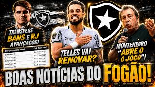 🚨SEM PENHORAS NO BOTAFOGO E FIM DOS TRANSFER BANS| RENOVAÇÃO TELLES |MONTENEGRO E JP EXPÕEM TEXTOR!