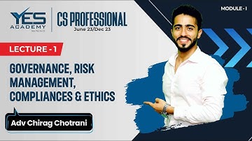 GRMCE – Introduction (Lecture 1) | CS Professional Governance June 23/ Dec 23| Adv ChiragChotrani