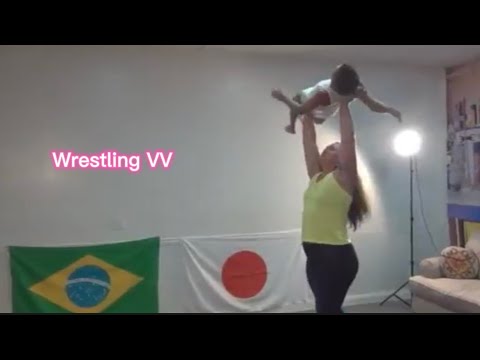 Mixed Wrestling |tall woman short man | lift and carry | liftcarry |wrestlingvv
