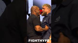 Mike Tyson PUTS HANDS ON Jake Paul & GUT CHECKS HIM during Face Off