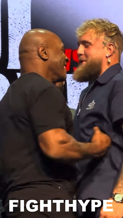 Mike Tyson PUTS HANDS ON Jake Paul & GUT CHECKS HIM during Face Off