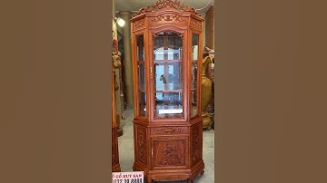 Tủ Rượu Góc Gỗ Hương Đá Hàng Vip Đục Tay Hàng Cao Cấp | Đồ Gỗ Huy San