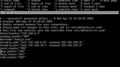tutorial membuat DHCP SERVER dengan FREEBSD