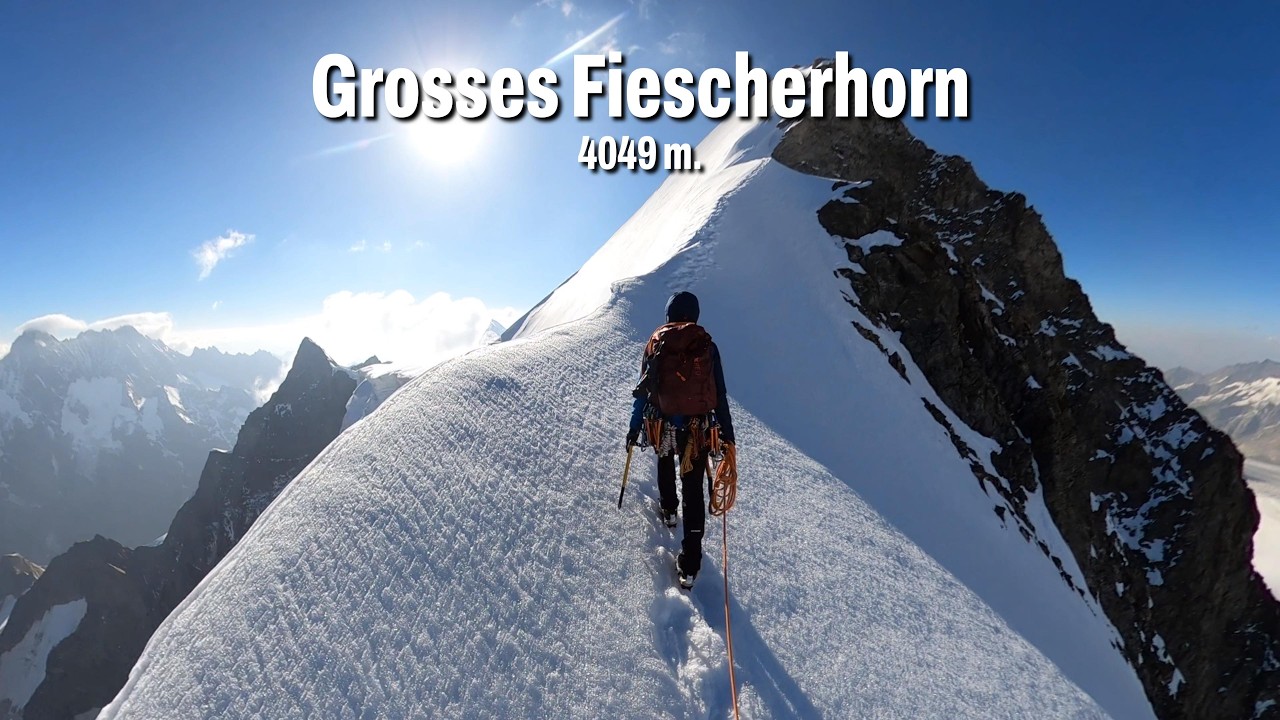 Grosses Fiescherhorn (4049 m.) - Northwest-Ridge (AD / III) | Bernese Alps