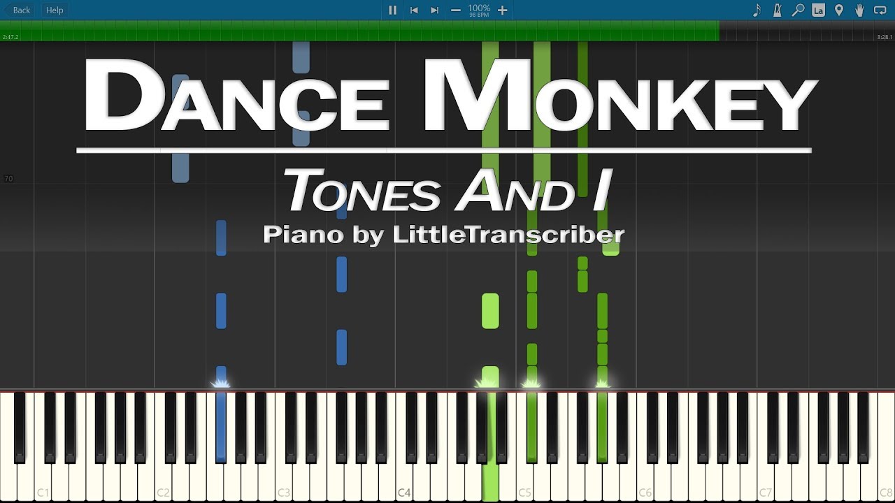 Tones And I - Dance Monkey (Piano Cover) Synthesia ...