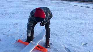 Beautiful RC plane sunset launch and CrASh - Strix stratosurfer