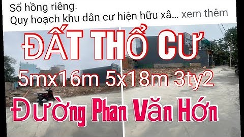Bán lô đất thổ cư 5x18m 5mx16m  full thổ cư.Sổ hồng riêng nhà đất Hóc Môn