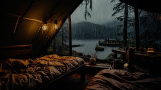 Rain Cozy Camping | Sleep Instantly With Heavy Rain And Thunder In Forest - Natural Sounds To Relax
