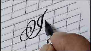 A to Z capital letter writing practice in calligraphy