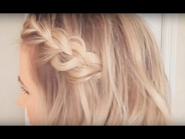 Side Braid Hair Tutorial on short hair