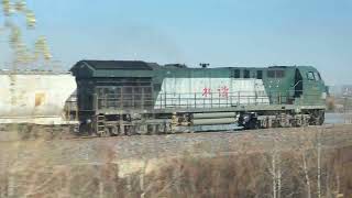 Северный Китай из окна скоростного поезда...