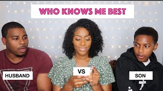 WHO KNOWS ME BEST Husband vs Son || Family Q&amp;A Challenge #whoknowsmebetter #familychallenge