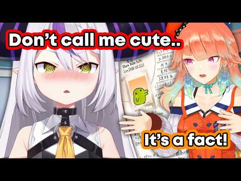 Kiara's reaction when Laplus wrote this advice in her friendship book
