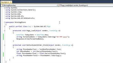 ASP.NET 4.0 Essential Skills Lesson 5-9: Convert variables using cast and ToString