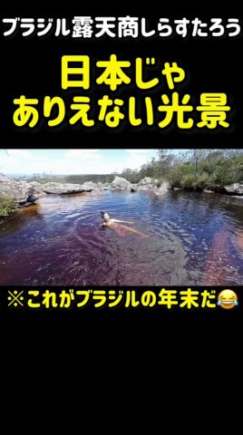 日本じゃあり得ない光景!ブラジルの年末は天然プールでリラックス😆 #海外生活 #田舎暮らし #ブラジル