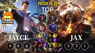 SN Bin Jayce vs Jax Top - KR Patch 10.19