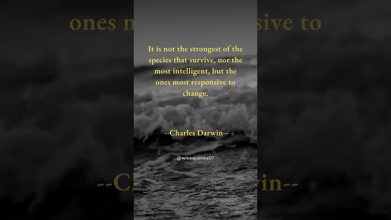 Not the strongest |Charles Darwin motivational quote | motivational video 