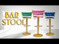 Gold Premium Velvet Bar stool | Imported bar stool chair price in bangladesh