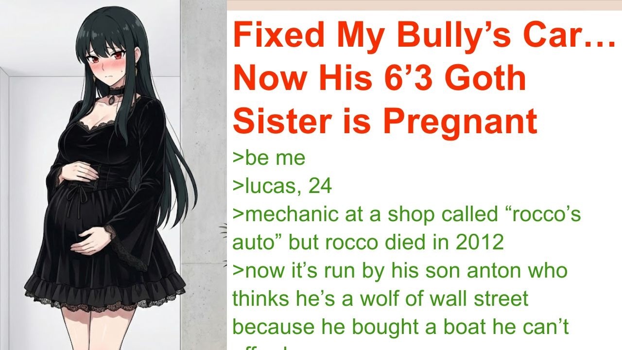 Починил машину своего обидчика… Теперь его сестра-готка ростом 190 см беременна | Истории на 4cha...