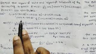 Nyquist rate and Nyquist interval and problems on nyquist rate and Nyquist interval in Telugu