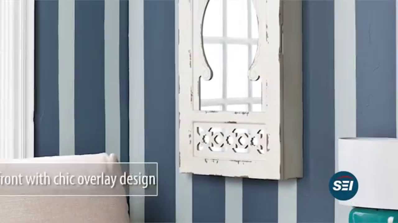 Shabby Chic Wall Mount Jewelry Mirror YouTube