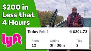 Lyft Streaks Explained - How I made $200 in under 4 hours