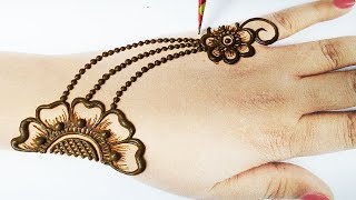 आसान शेडेड मेहँदी डिज़ाइन - Easy Arabic Wedding Mehndi Design- Stylish Backhandअरेबिक दुल्हन मेहँदी