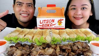 ANDOK'S LITSON BAKA + LUMPIANG UBOD | FILIPINO FOOD MUKBANG | MUKBANG PHILIPPINES @MomshieRuby​